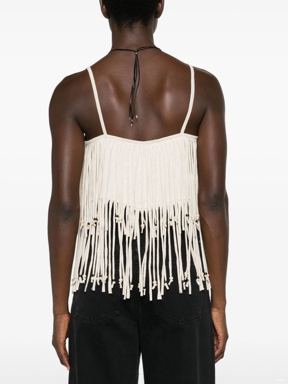 Affordable top crop Women Alanui Monsoon fringed bead-detail 0813